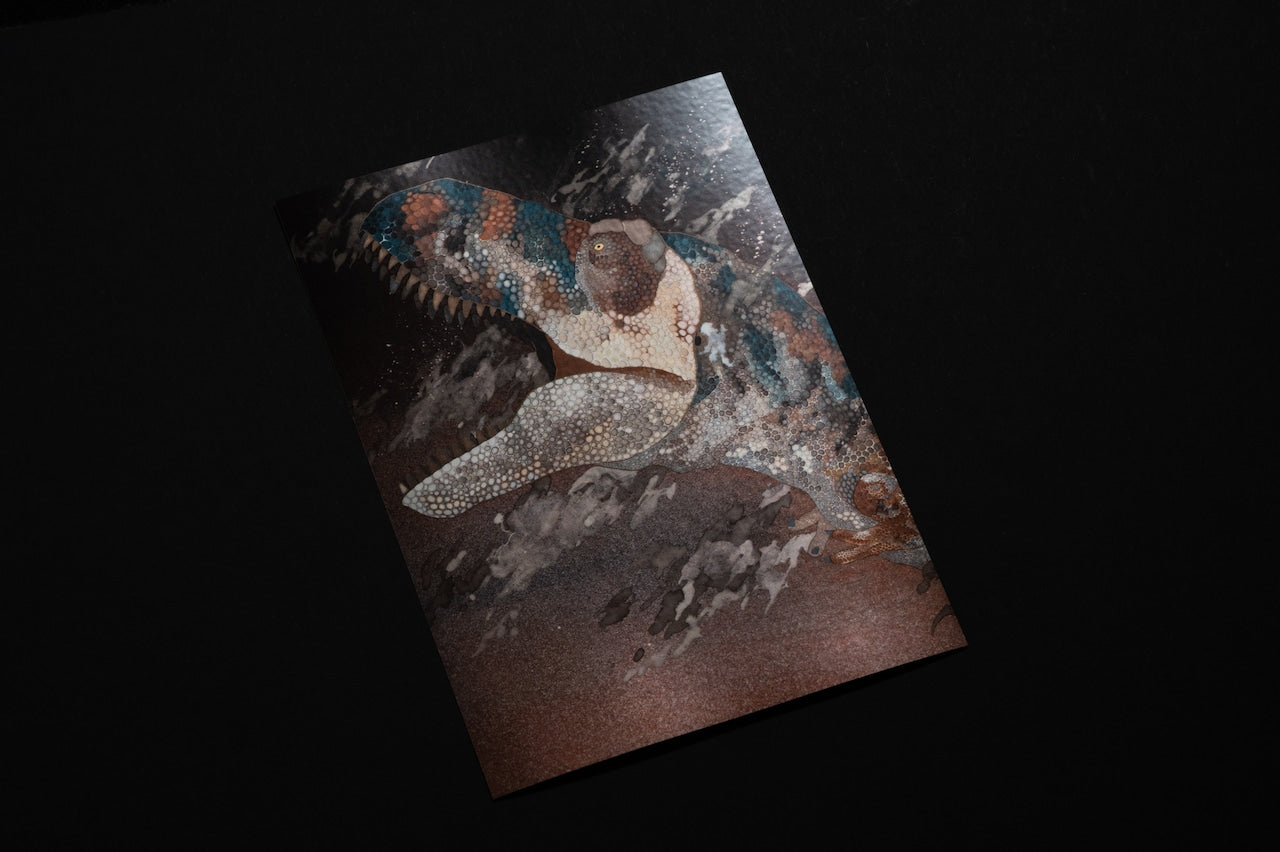 シルバーステッカー「暮相-ティラノサウルス-」