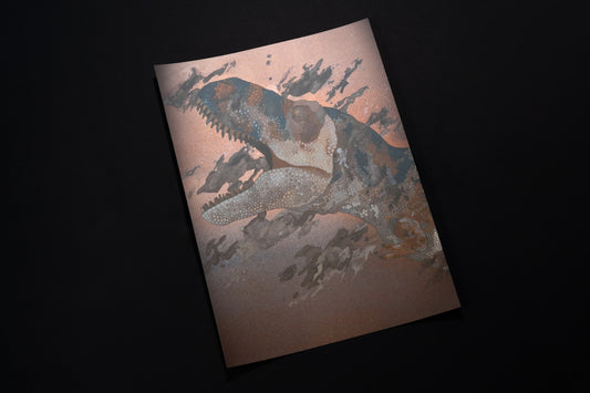 シルバーポスター「暮相-ティラノサウルス-」